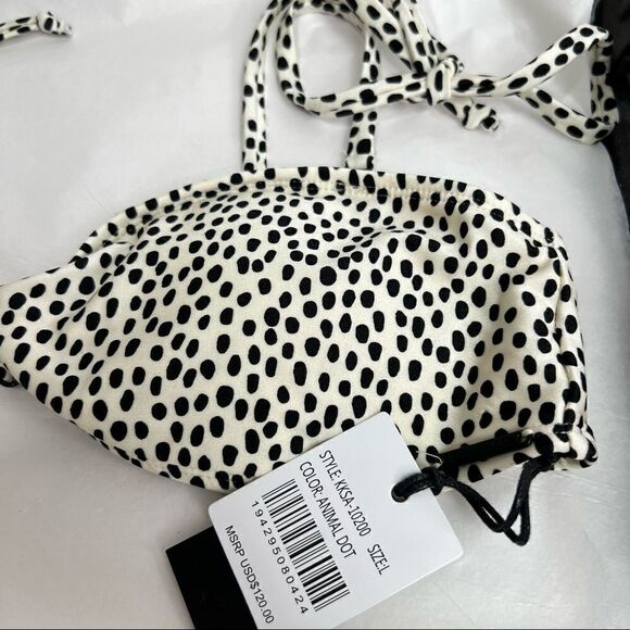 Kendall and Kylie Animal Dot Two piece bikini with knotted bottoms and top New!! - Picture 2 of 16